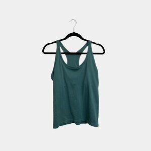DSG Green-Blue Workout Tank with Built-In Bra – Size XL